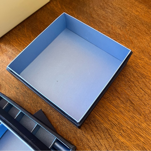 New in box 3 Layer blue satin Jewelry Box made by Red Envelope - Picture 4 of 5